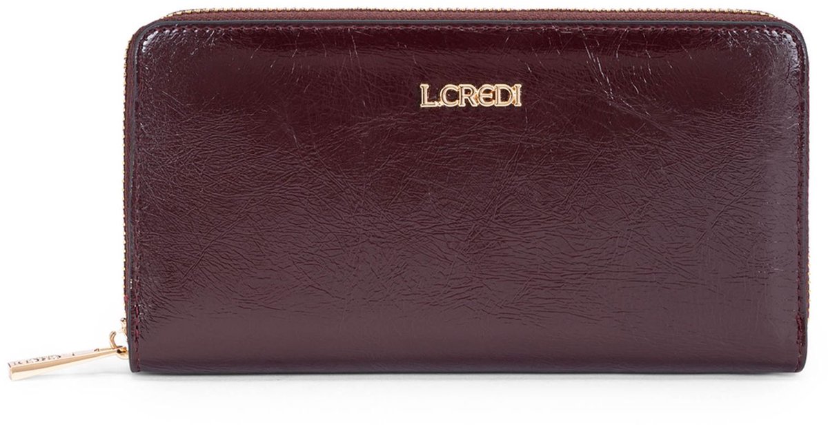 L.CREDI portemonnee Sohanni Zip Around Wallet Cherry Shade (rood)paars