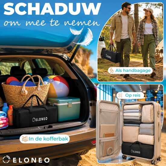 ELONEO Strandtent met Zonnedoek - UV-bescherming UPF 50+, Windscherm, Strandaccessoires & Camping, Blauw 300x300x200 cm van ELONEO — afbeelding 4