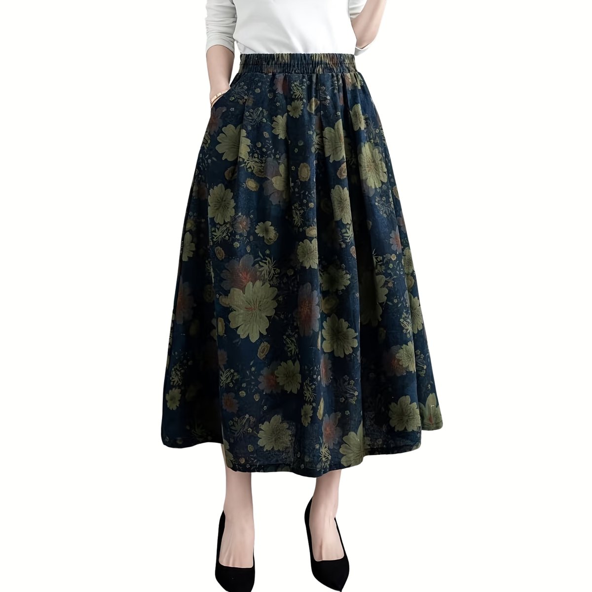 Currero Broekrok Dames Skort Skirts Skirt Rok Midi Korte Broek Culotte Wandelrok Rokje Legging Geel