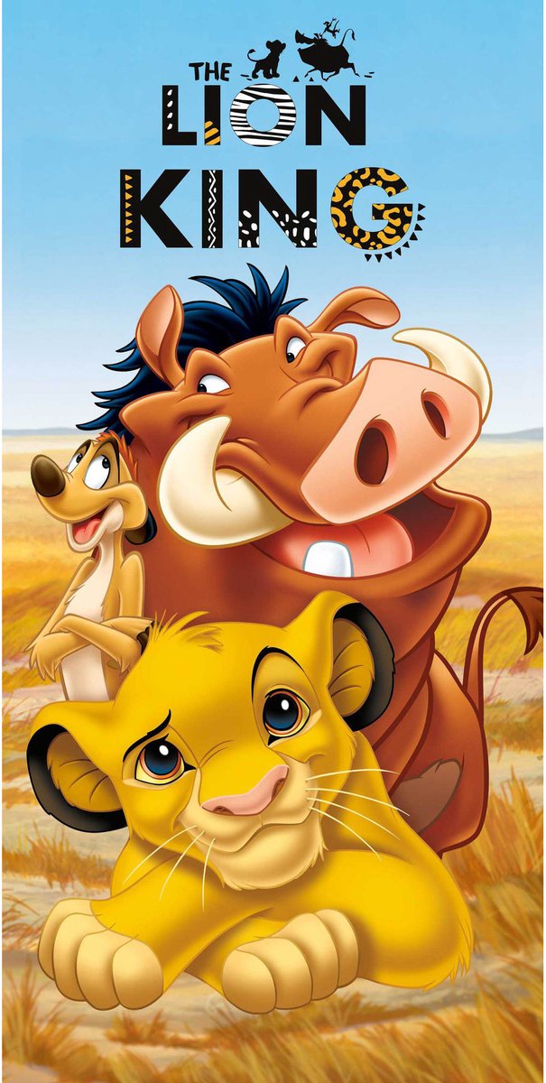 Disney The Lion King Strandlaken Timon & Pumbaa - 70 x 140 cm - Katoen