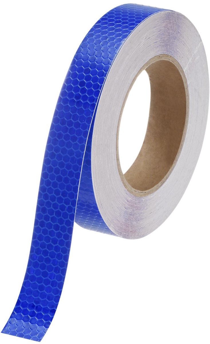 Dailygoods - M METERXITY Reflecterend plakband, 2,5 cm x 200 cm, lichtblauw, ster, waterdicht, hoge zichtbaarheid, zelfklevend, voor aanhangers, vrachtwagens, kleding, waarschuwingsborden voor buiten