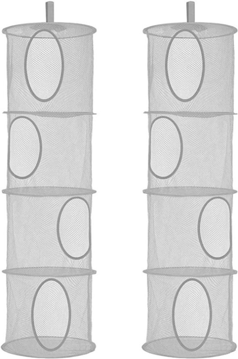 2 Stuks Opvouwbare Hangende Opbergmanden - Netmanden - Hangende Manden voor Speelgoed, Snacks, Kleding en Cosmetica