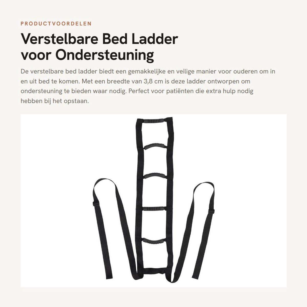 Dailygoods- Bedladder Verstelbaar 3,8 Cm Breed - Assist Ladder - Touw voor Oudere Patiënt - Gezonde Zorg - Schokbestendig Materiaal - Hulp Ladder