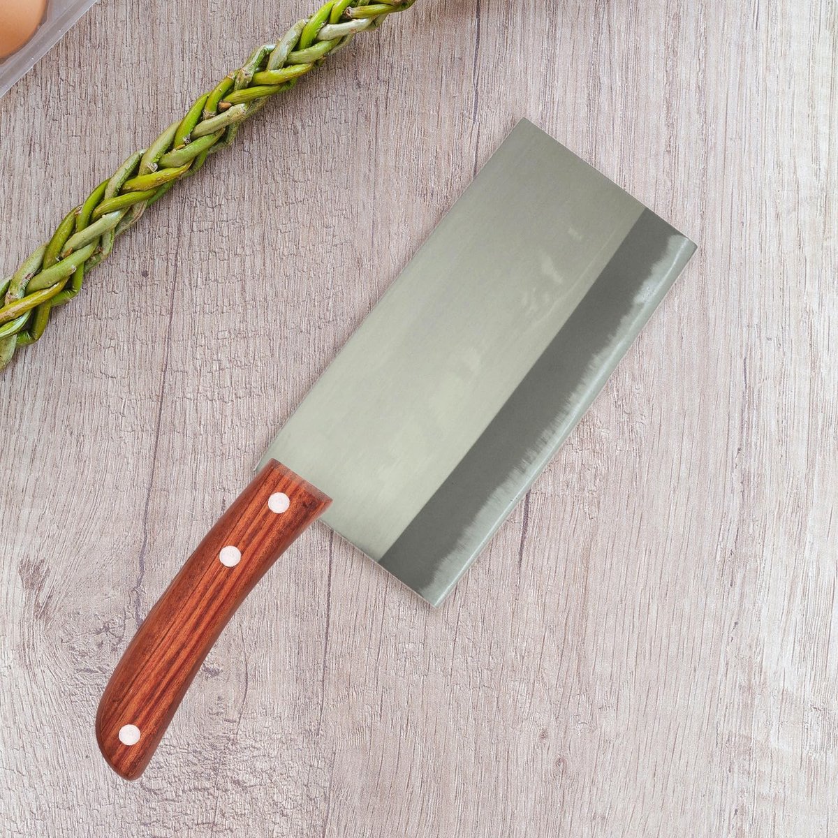 Dailygoods- Koksmes Vervanging Houten Handvat - Keukengreep - Duurzaam - Comfortabel - Eenvoudig te Vervangen - Handig in Gebruik - Snijmes