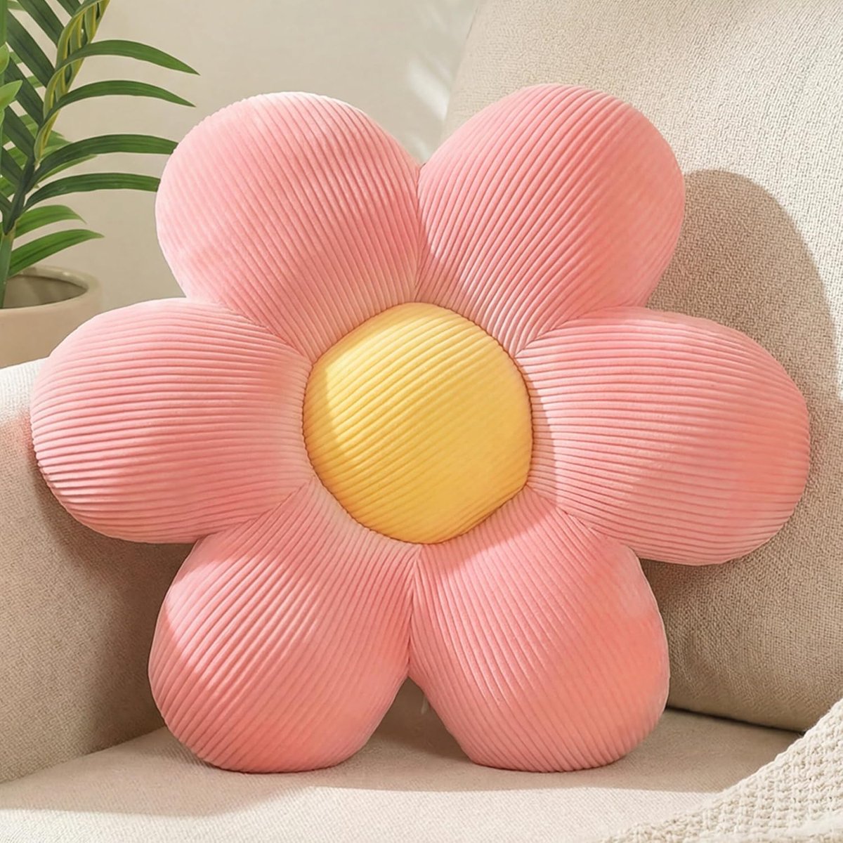 roze, bloemen vloerkussen, tatami-zitkous, schattige decoratie bloemkussen, esthetische preppy kamerdecoratie kussen voor bed, bank, vloer 38 cm (roze)