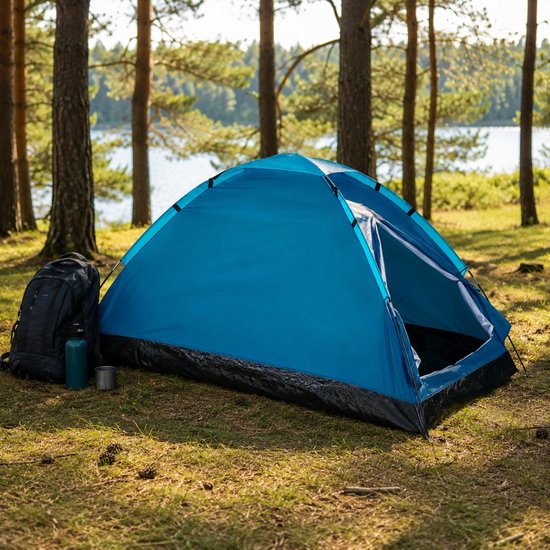 Camp Active Koepeltent - 1 Persoons Tent - Lichtgewicht Tent met Draagtas en Mesh Ventilatie - 200 x 100 x 100 cm - Assorti Kleuren van Camp Active — afbeelding 4