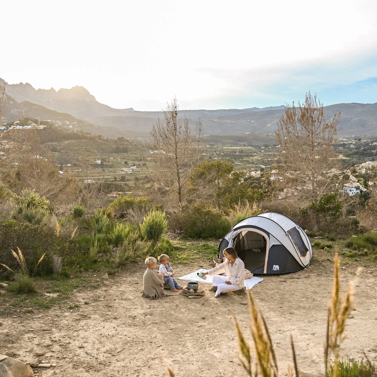 Deryan Pop Up Tent - 4 persoons - 5000MM waterkolom - UV 50+ - Sand – foto 3