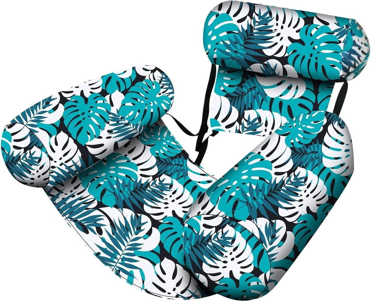 LISM-Zwemband, drijfband, zwemring voor in het water, zwemstoel voor in het zwembad, zwemband met drie buizen, waterspel voor volwassenen, preventie van zonnesteek, unisex - groen