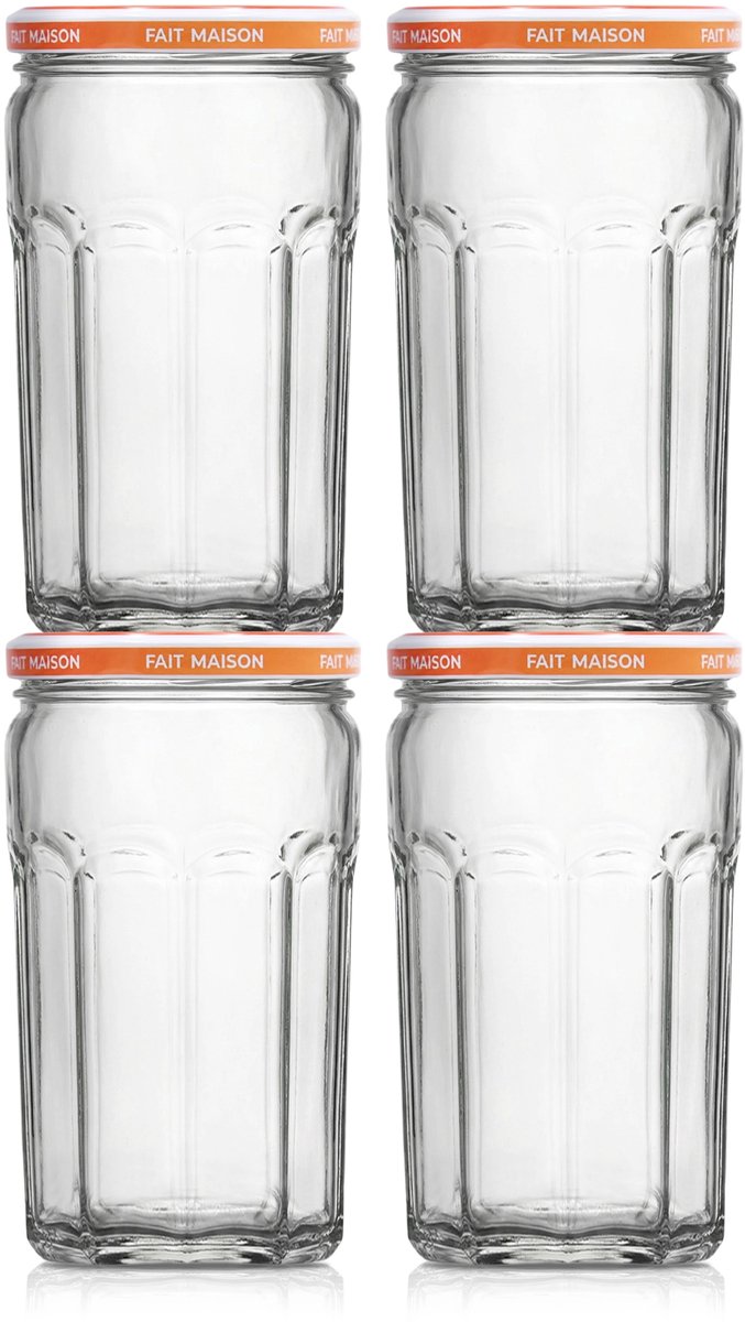 Le Pratique | Inmaakpotten | Jampotten 4x650ml | 82mm | Set van 4