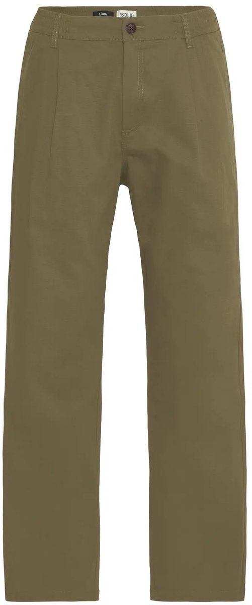 Plissé elastische broek Solid Liam