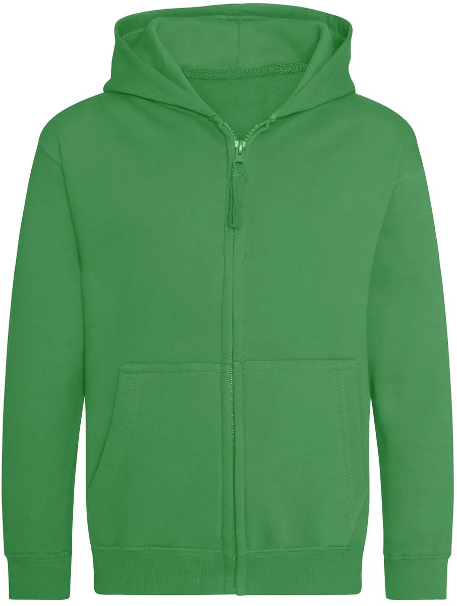 Kindercapuchon met volledige rits Just Hoods Groen