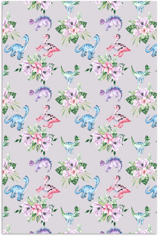 Poster pour chambre d'enfant - Fleurs - Motif - Filles - Enfants - Rose - Enfant - 120x180 cm XXL - Poster pour chambre d'enfant
