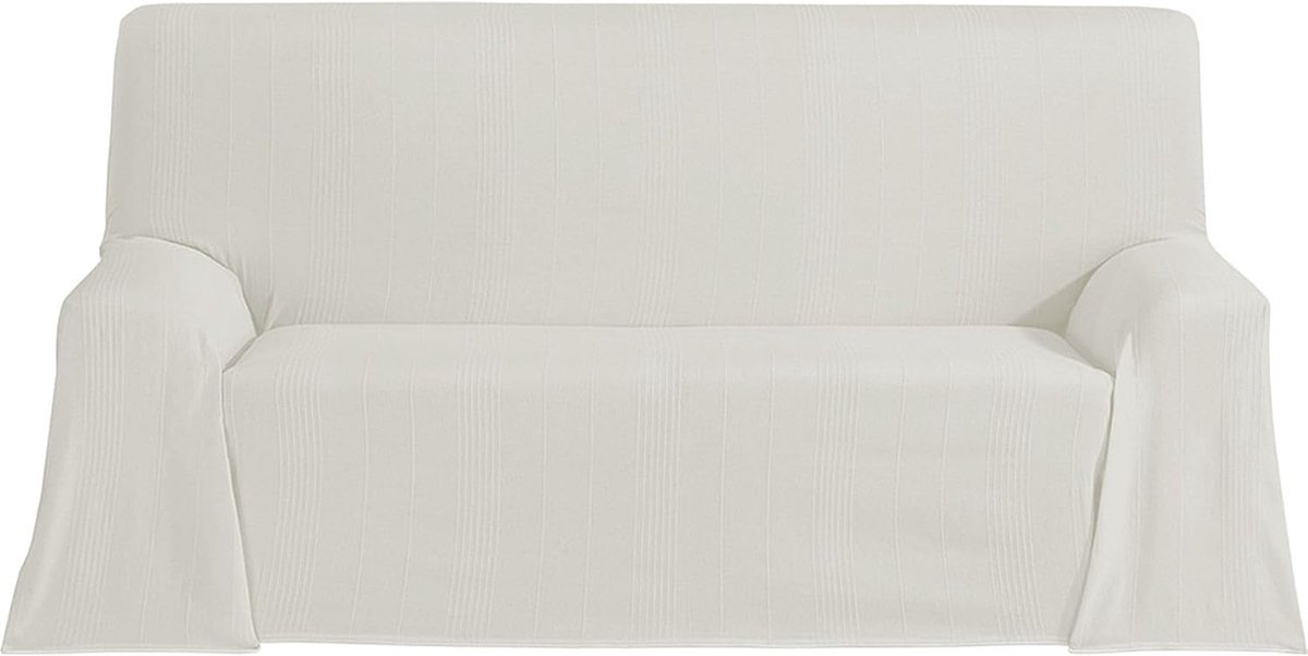 Multifunctionele sprei, afmetingen 180 x 260 cm, voor bank of bed, multifunctionele sprei, ecru, decoratief, voor bank, bed, bankovertrek, licht en elegant