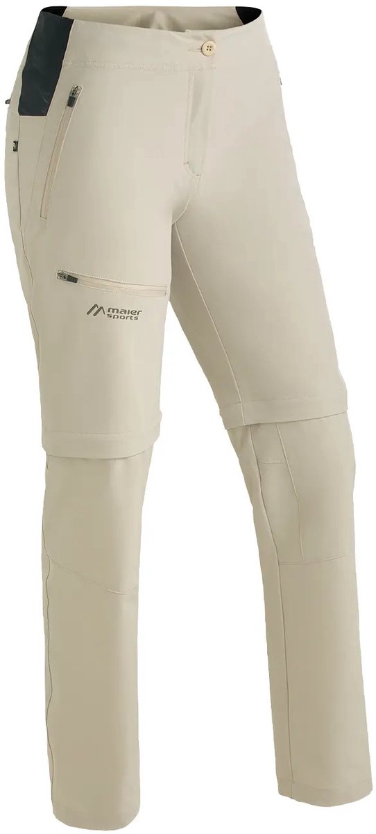 Maier Sports Latit Zip Vario Broek M Regular Vrouw Beige