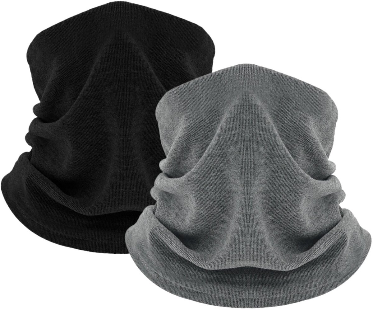 Dailygoods - KEYRI 2 stuks wintersjaal voor dames en heren, zachte fleece halswarmer, sjaal, nekwarmer, halsdoek voor winter, multifunctionele doek, colsjaal, verdikte wintercirkelsjaal, warm