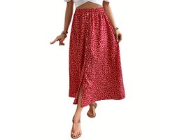 Currero Broekrok Dames - Skort - Skirts - Skirt - Rok - Midi - Korte Broek - Culotte - Wandelrok - Rokje - Legging - Rood L