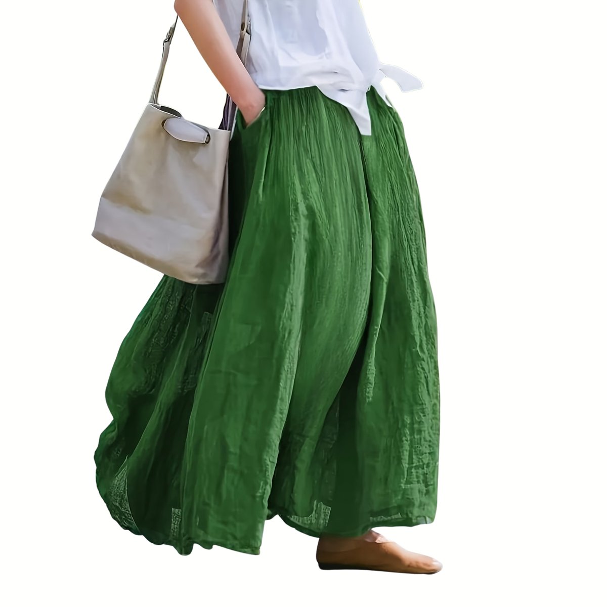 Currero Broekrok Dames Skort Skirts Skirt Rok Midi Korte Broek Culotte Wandelrok Rokje Legging Groen