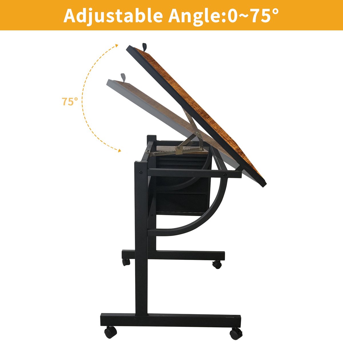 YYchan bureau - wit - 115 x 64 x 74,5 cm - met lade - met opbergruimte