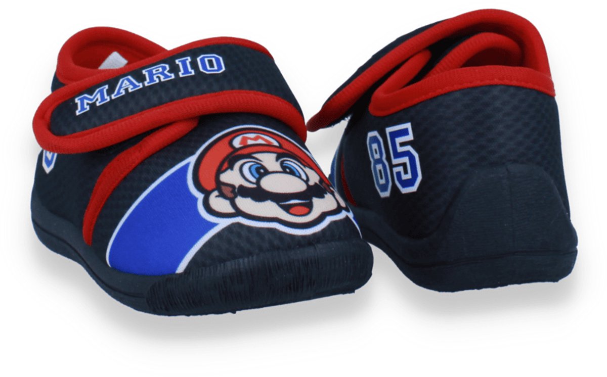 Mario Bross Jongens Pantoffel Zwart/rood | Maat: 32