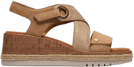 Clarks Kidiki Sun - dames sandaal - Beige - maat 38 (EU) 5 (UK)