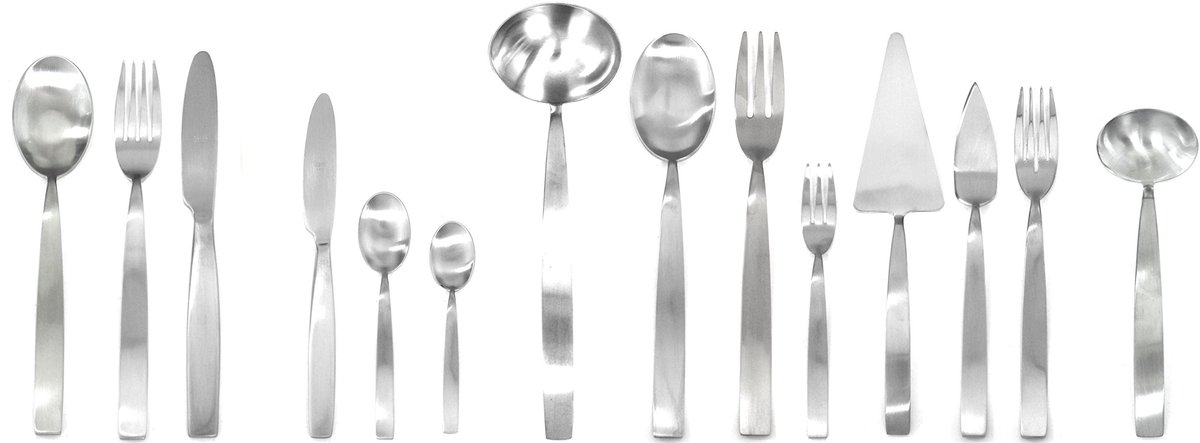 Bestekset voor 12 Personen, 113-delig, Design Mediterranea Ice