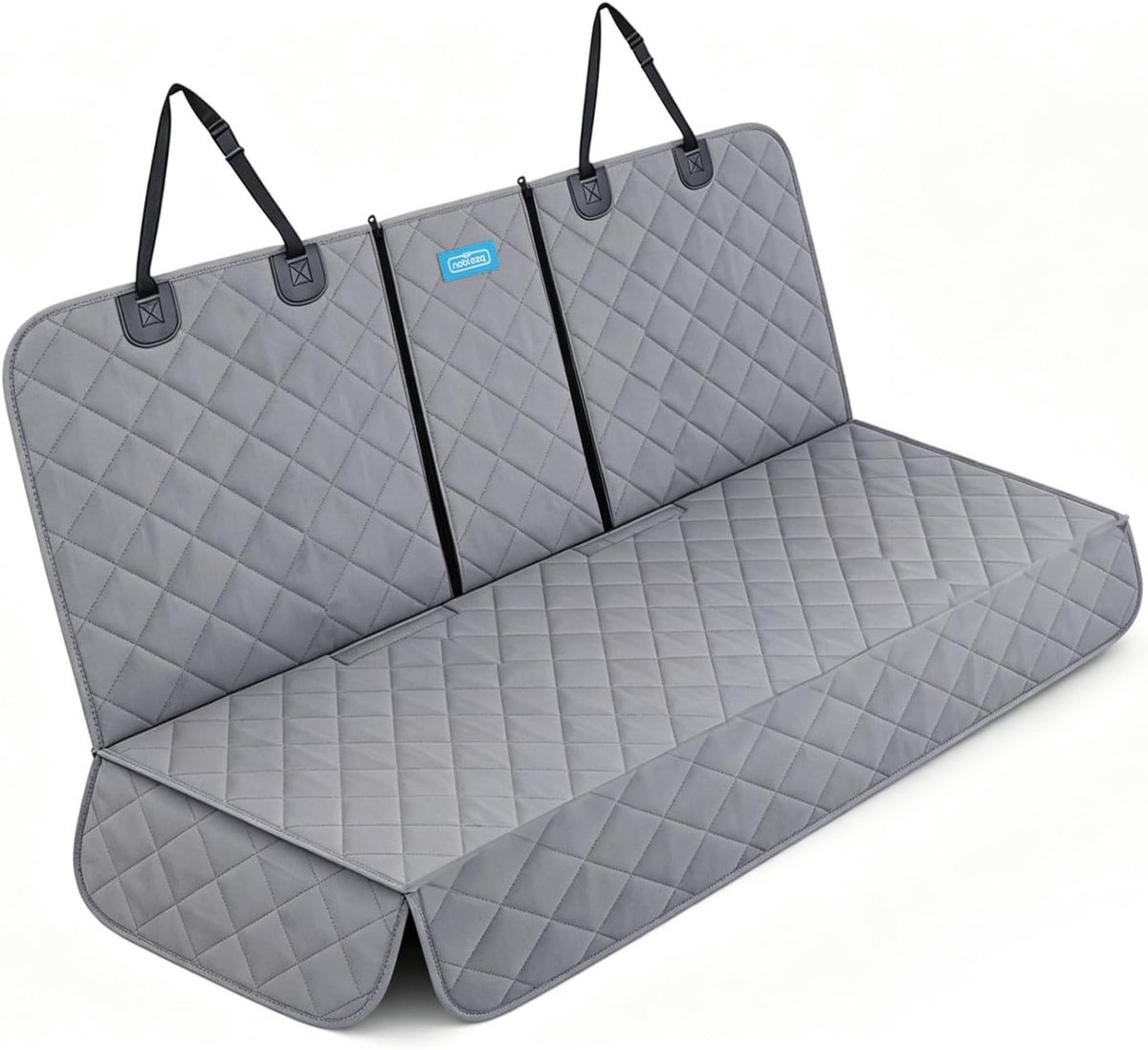 Nobleza Hondendeken Auto Achterbank Waterdicht, Armsteun-compatibele Autostoelhoes Honden Achterbank, Krasbestendige Autodeken Honden Achterbank, 137 x 121 cm Universele, Grijs