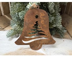 Landelijke roest kerstboomhanger / kersthanger / decoratie / kerstklok