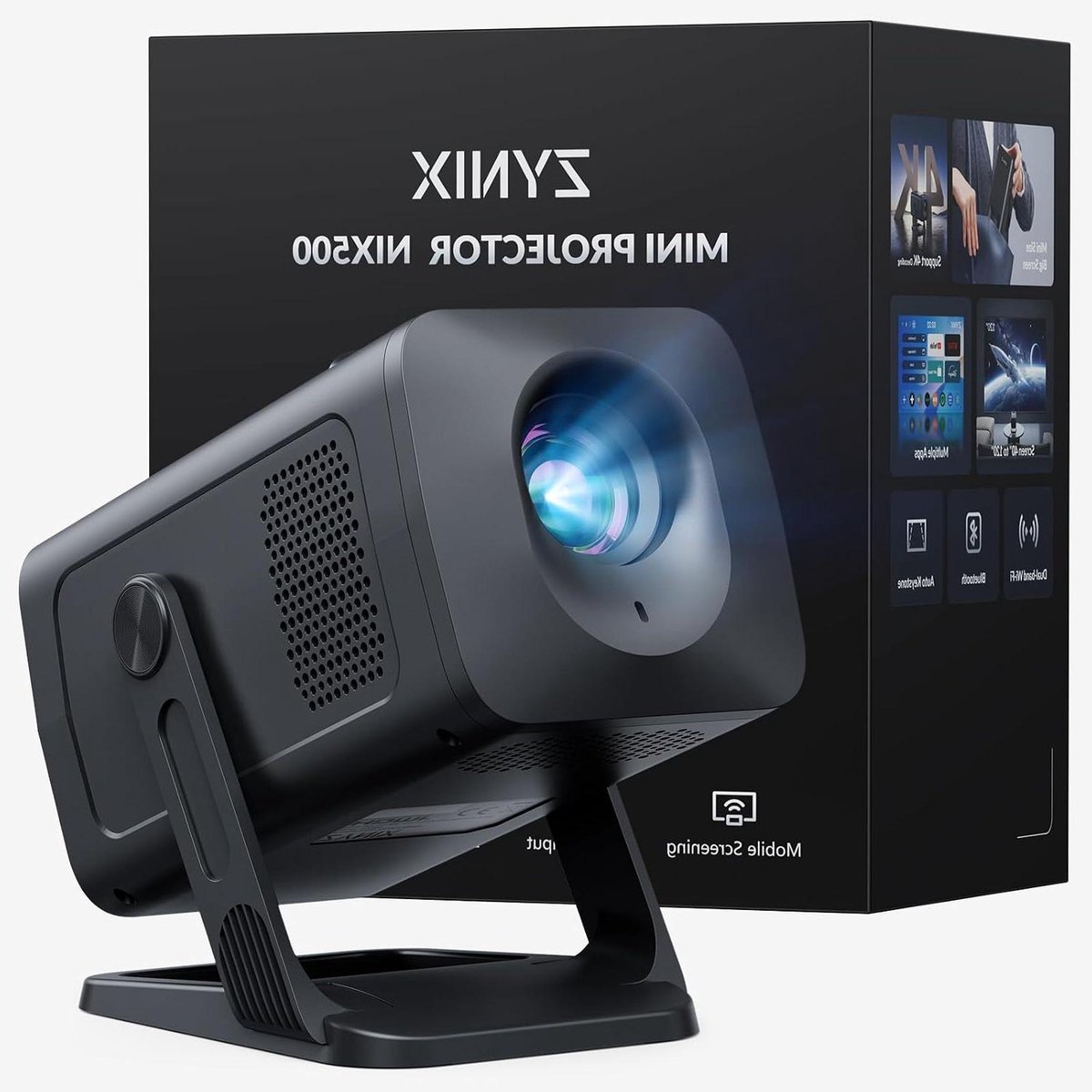 Mini Beamer - Projector Android - Thuisbioscoop Maken - Automatische Keystone - 40-200 inch - Wit