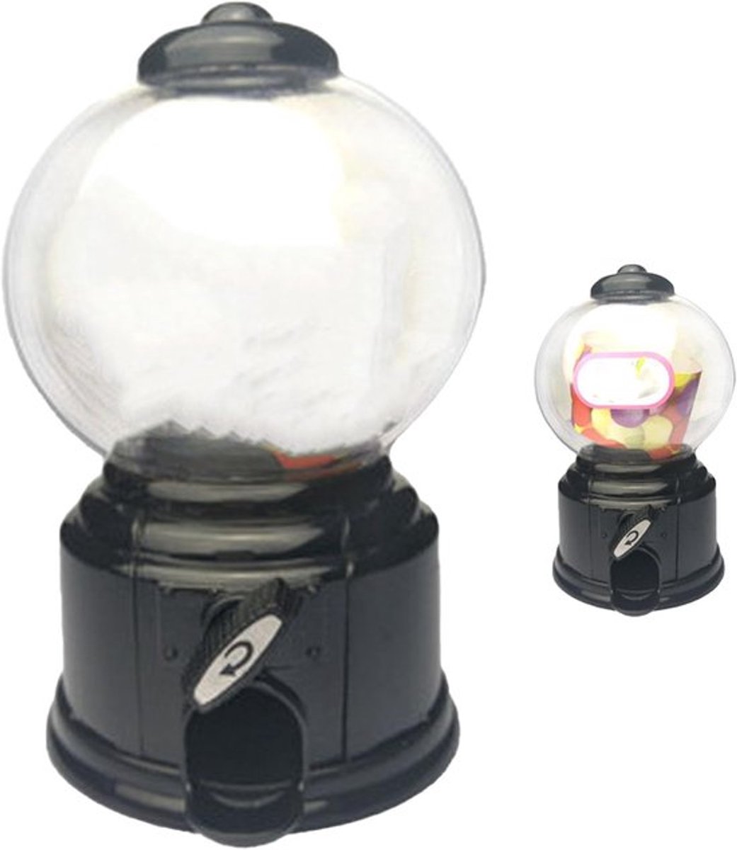 Bubble Eraser Machine - Snoepdispenser voor kinderen - Ruimtebesparend - Lichtgewicht - Draagbaar - Retro ontwerp - Interactief voor spelletjes (Zwart)