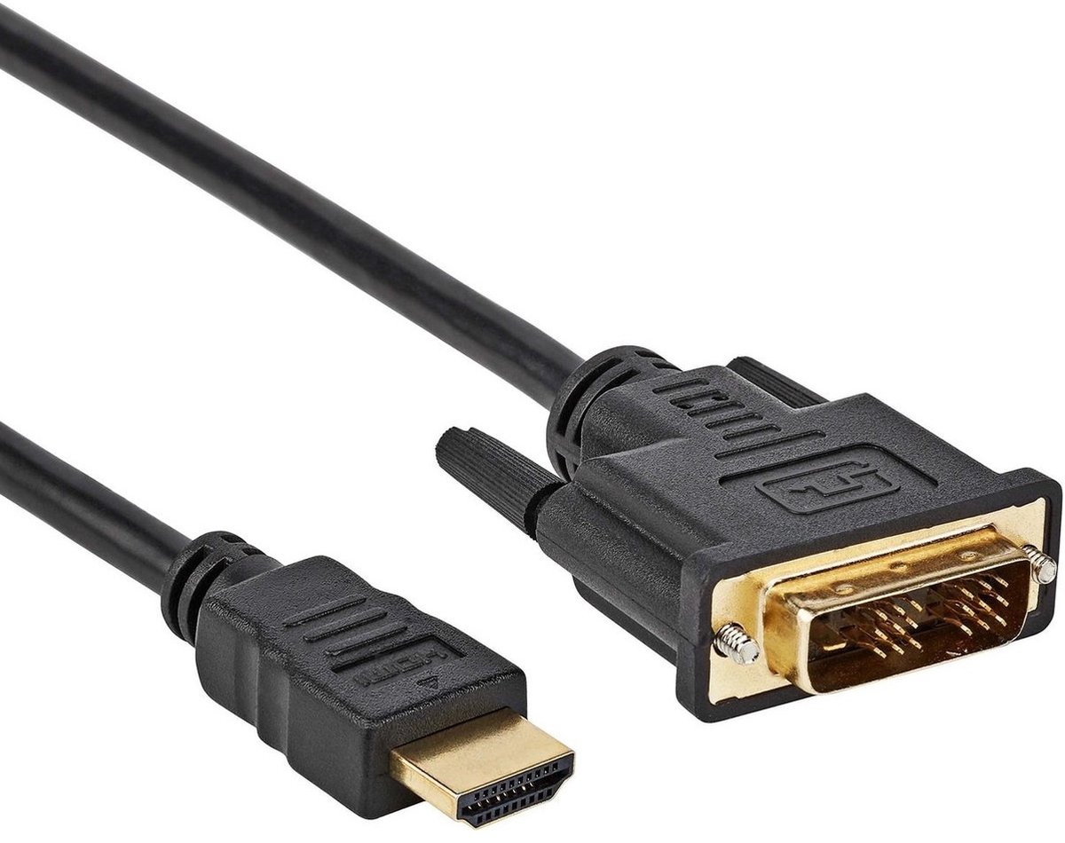 Goobay Premium DVI-D Single Link - HDMI kabel / zwart - 1 meter