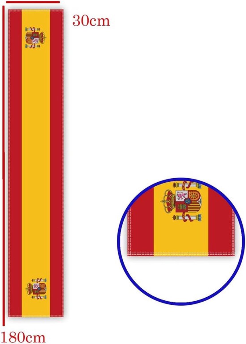 Tafelloper Spanje - Spaanse Vlag Tafelkleed voor Eten en Huisdecoratie