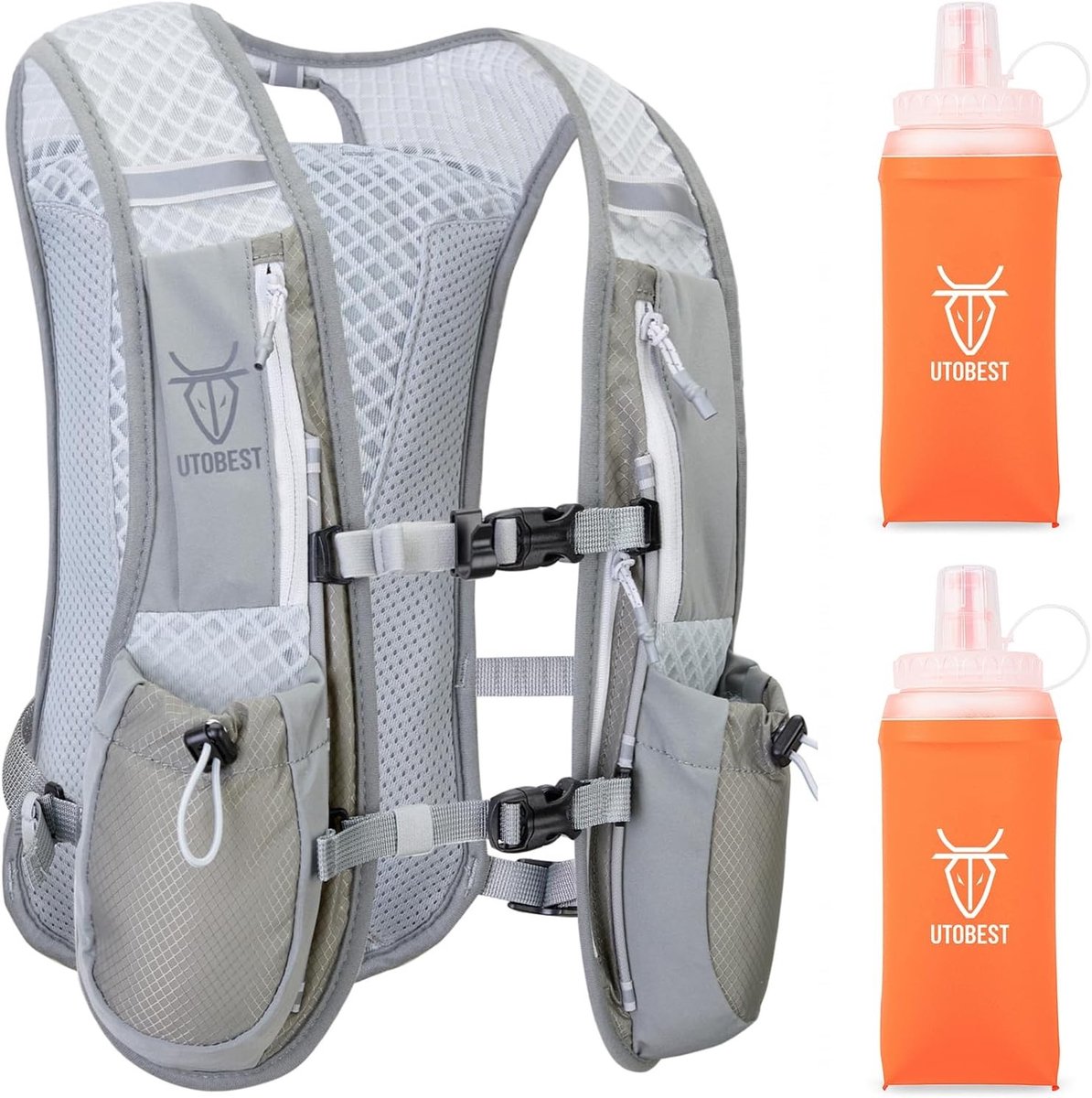 Hardloopvest - Grijs - 5L - Lichtgewicht Hydratatie Pack - Voor Heren en Dames