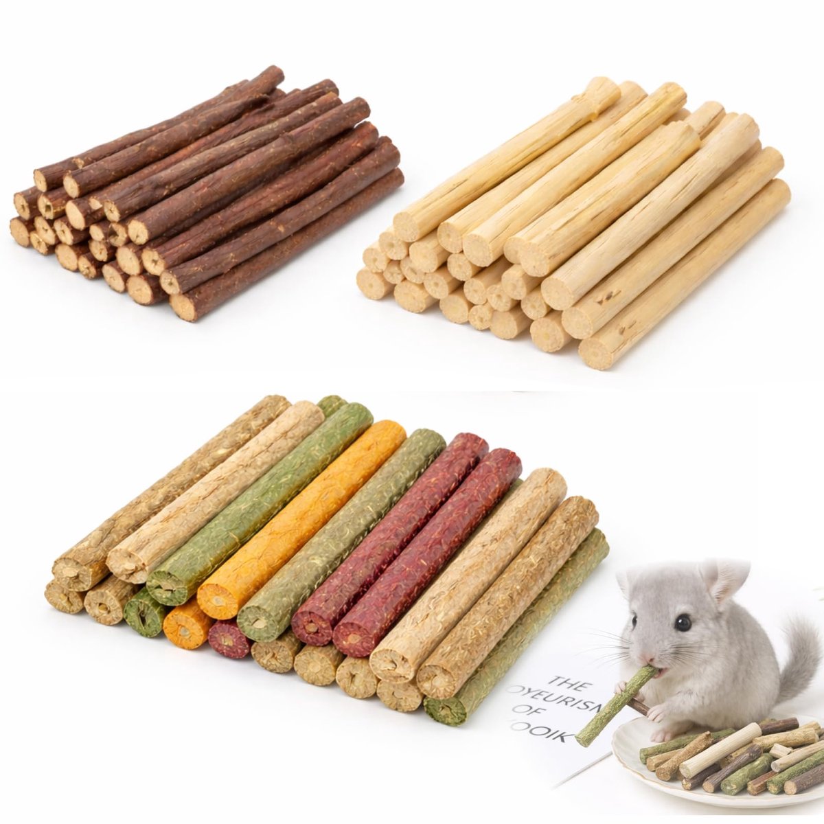 Natuurlijke kauwsticks voor konijnen en knaagdieren - 120g