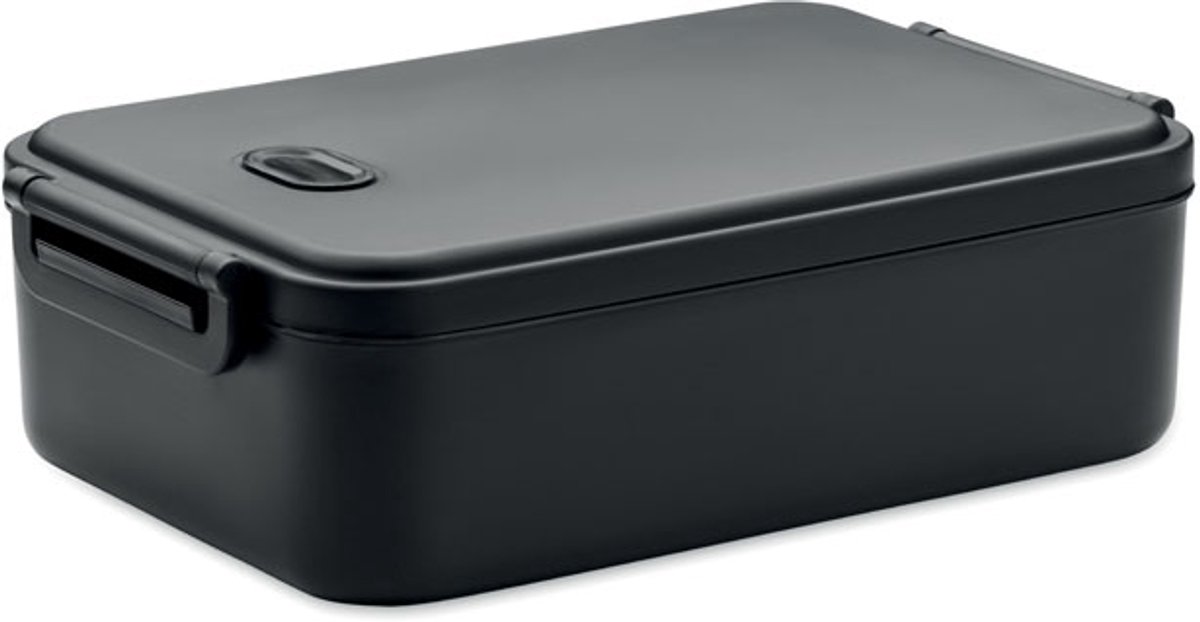 Grote PP lunchbox met luchtdicht deksel, siliconen ventiel en sluiting met twee zijsluitingen. Inhoud: 2200ml.