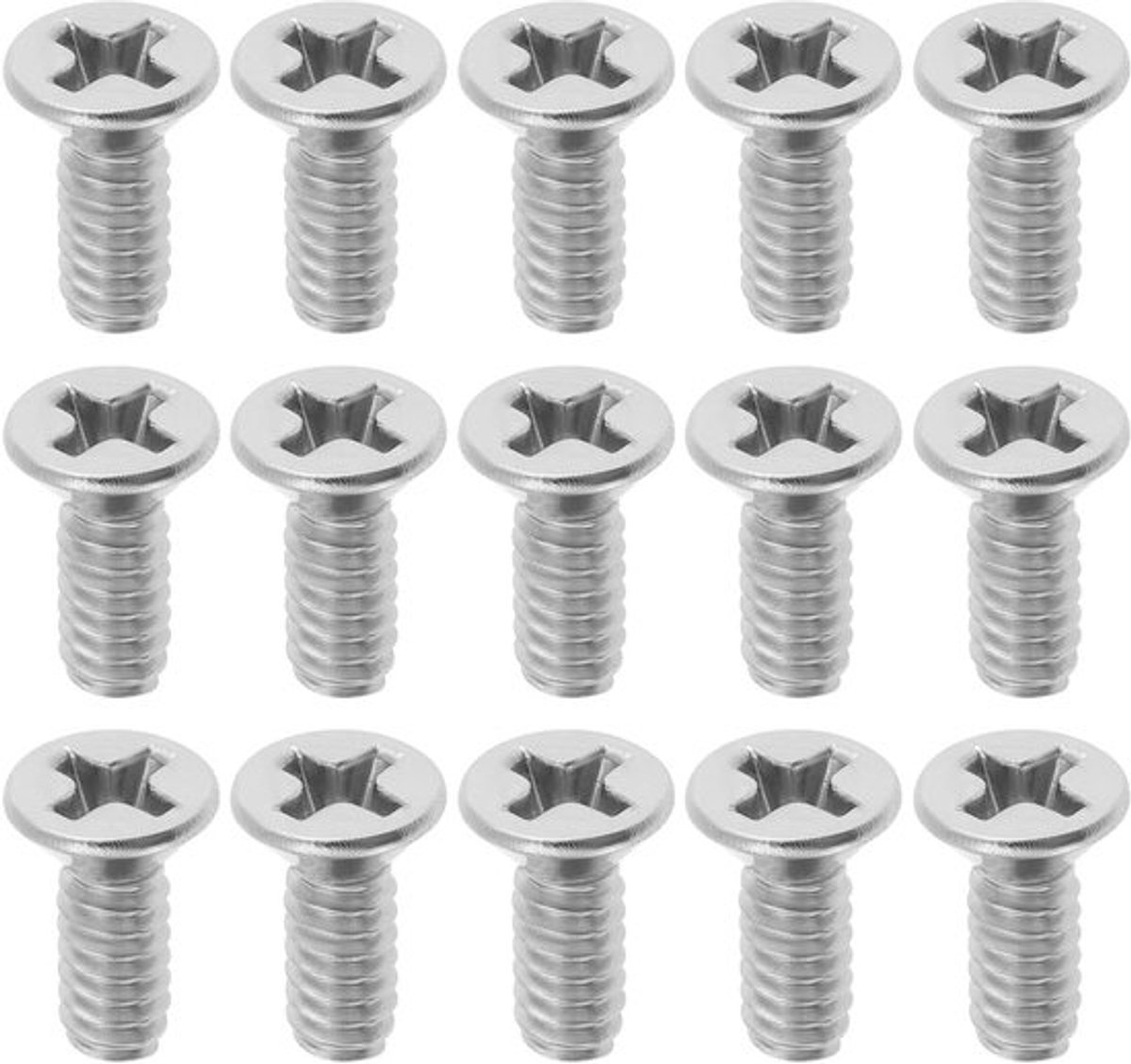 50 stuks 16/32 pankop machineschroeven 3/8 inch - klein formaat - A2 kwaliteit - roestvrij staal - compatibel met MXR pedaaldoos