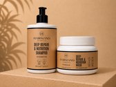 Hairmano Deep Repair & Nutrition Set – Shampoo 450 + Hair Mask 450ml – Herstel voor Beschadigd & Droog Haar – Professionele Haarverzorging