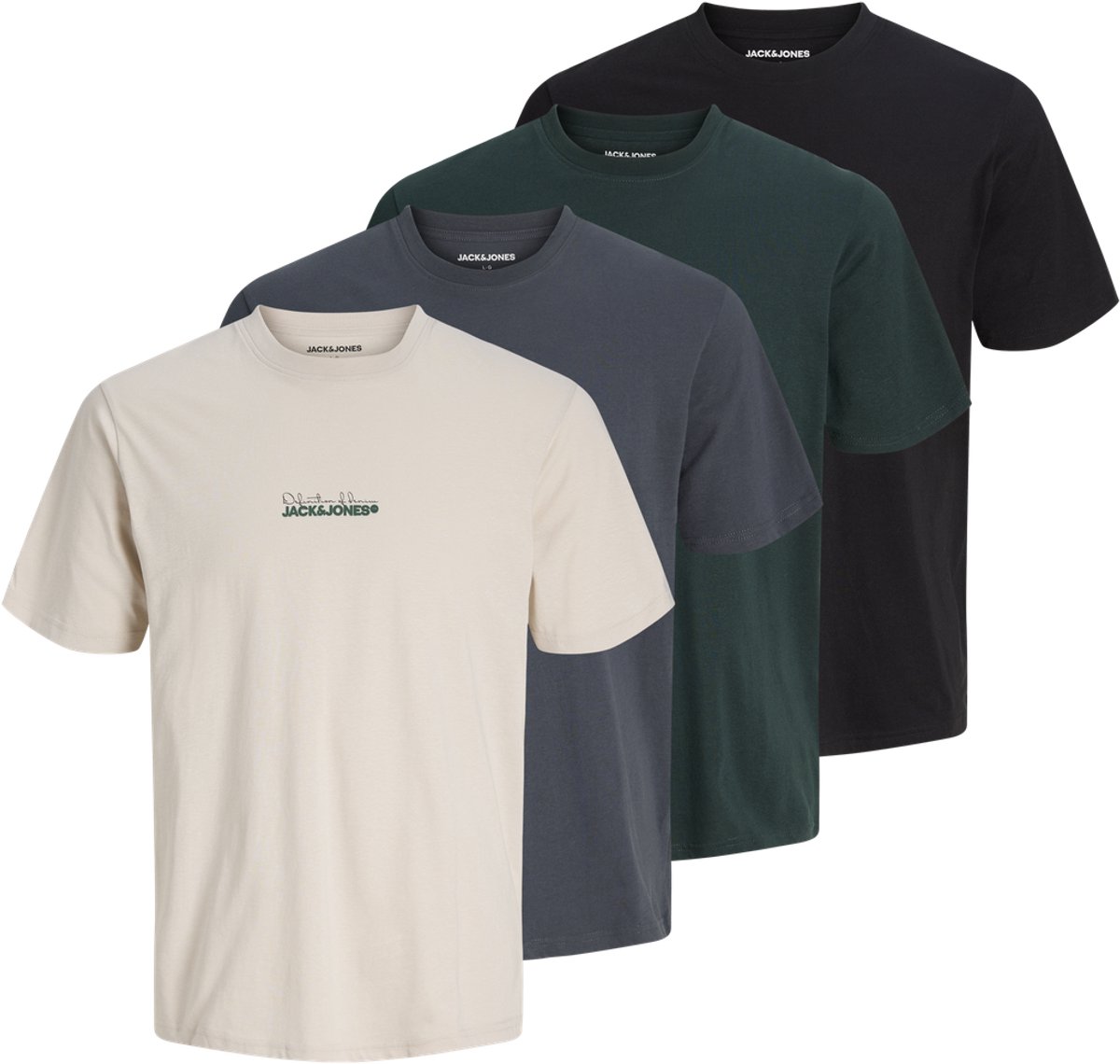 JACK&JONES - JJKENDRICK TEE SS CREW NECK 4PK MP Heren T-shirt