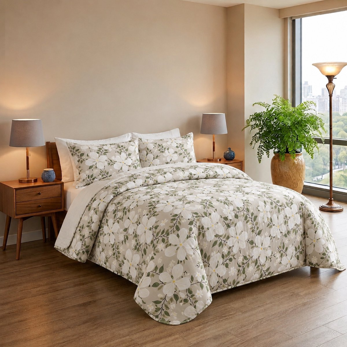 TRANKIELO® - sprei 220x230 cm – Ademend, Zacht en 4 Seizoenen, Inclusief 2 Kussenslopen