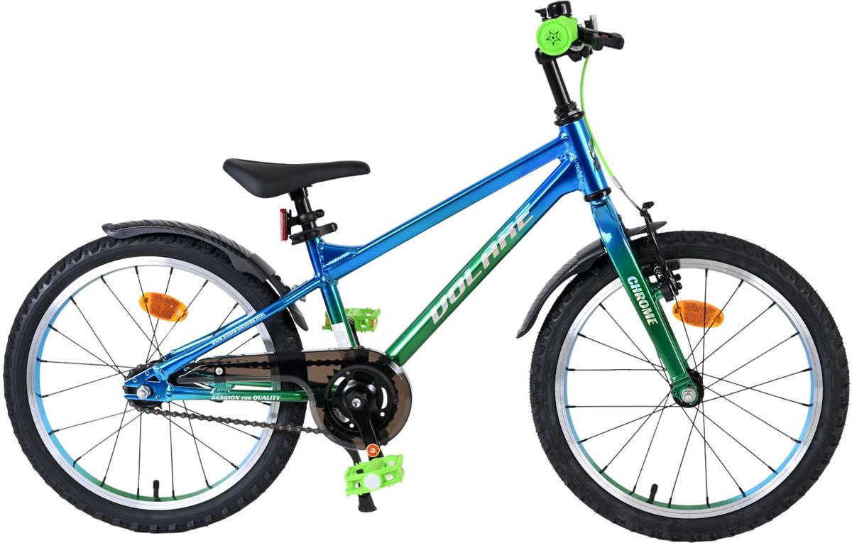 Volare Chrome Kinderfiets Jongens 18 inch Blauw Groen