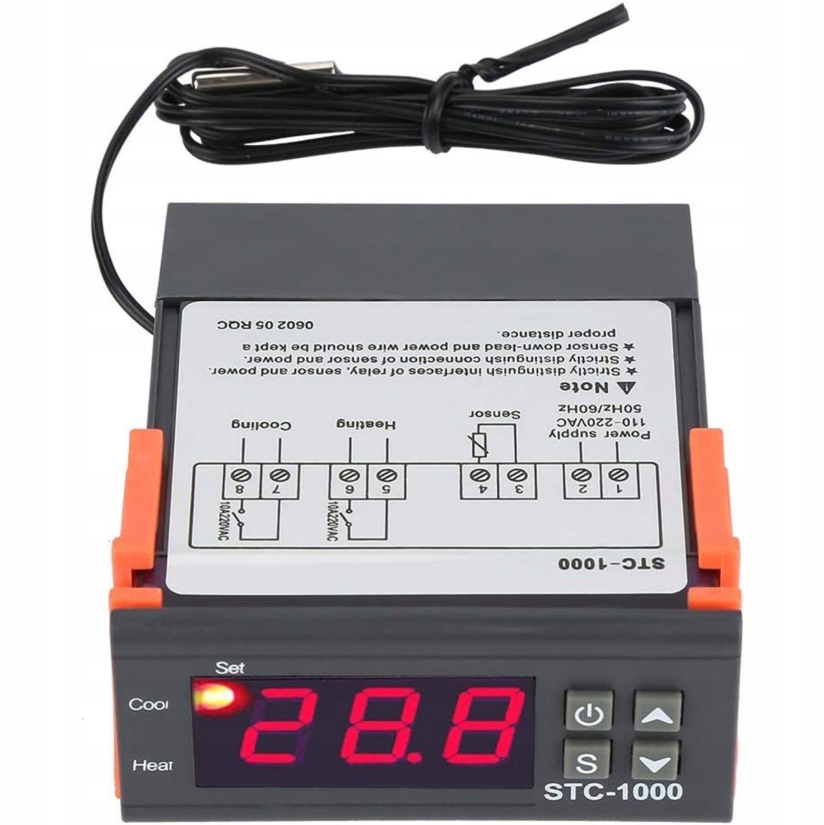 Rosfix Temperatuurregelaar STC-1000 - Digitale Thermostaat met Waterdichte NTC10k Sonde