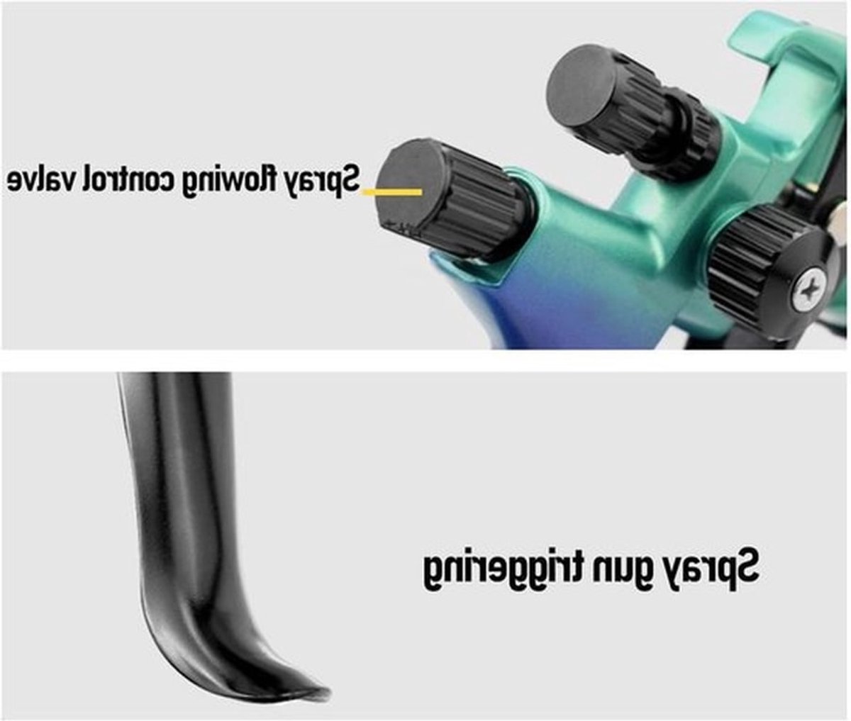 Professionele HVLP Spuitpistool voor Autolakken, 1.3 Mm Dopspray, 600 Ml Bekken voor Muurkunst en Meubelprojecten