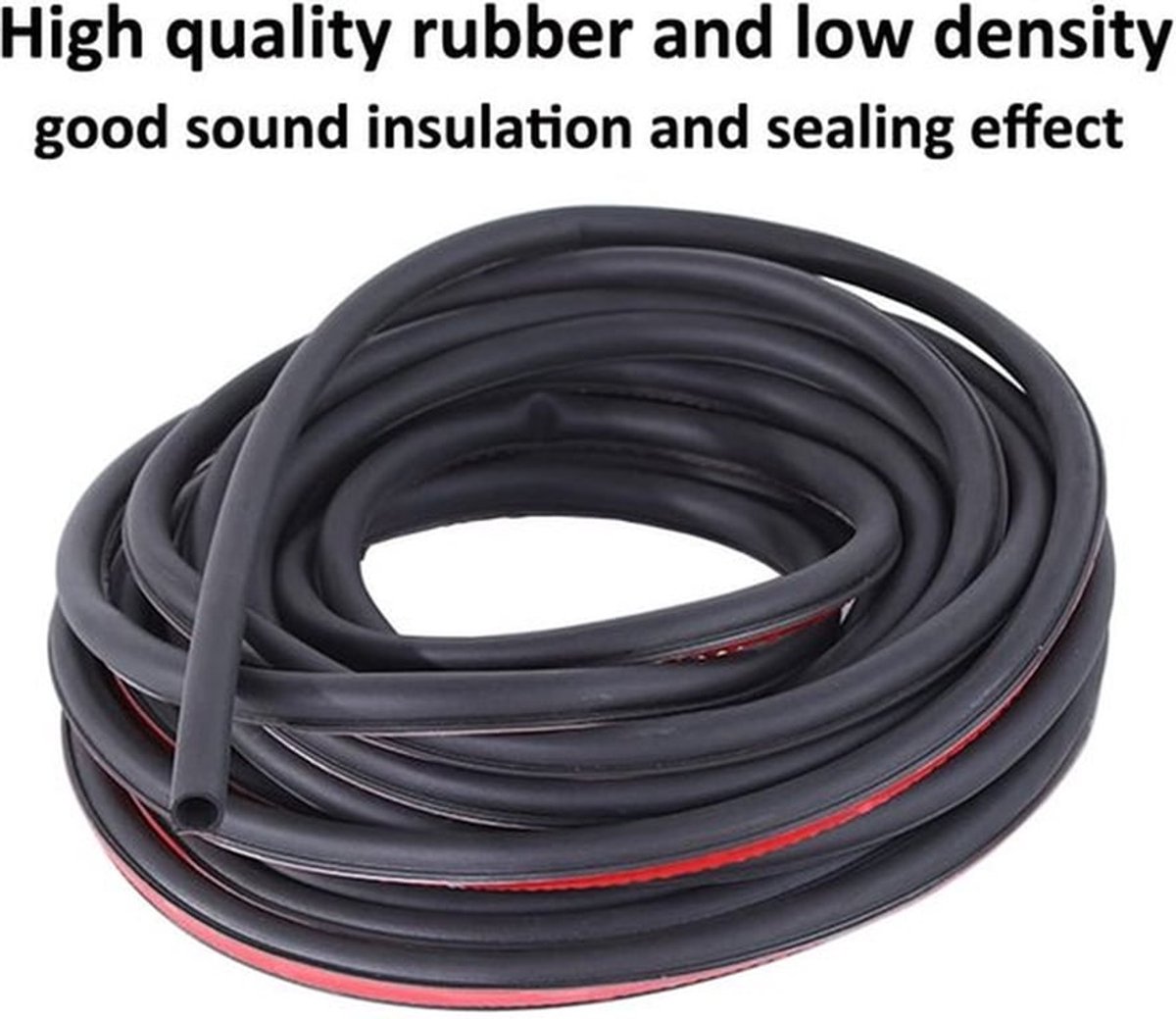 Deurrubber 6 Meter - Waterdichte Sealing Strip - Geluidsdempende D-vorm - Zelfklevend - Bescherming Auto - Verbeterde Luchtdichtheid - Deurrubberstrip