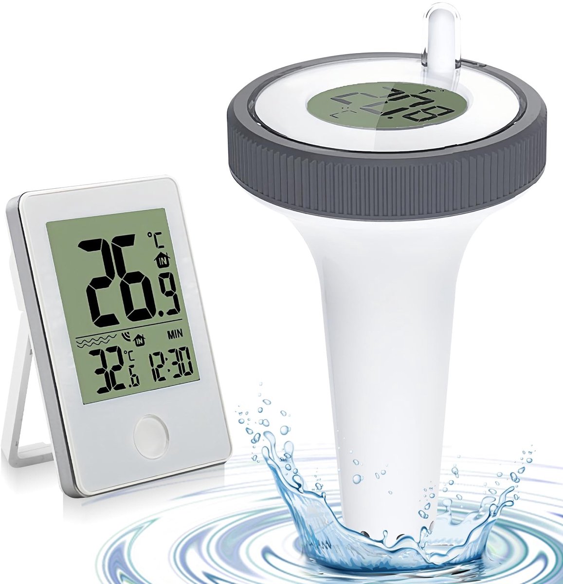 Solidchoice - Draadloze Digitale Zwembad Thermometer - Drijvend - IP67 Waterdicht