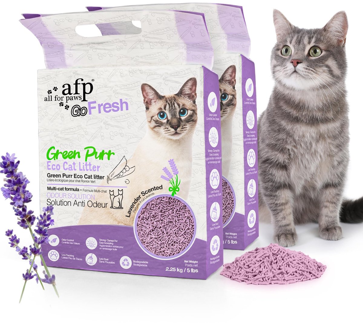 Solidchoice - Super Geurblokkerende Kattenbakvulling - 2 x 5 lbs