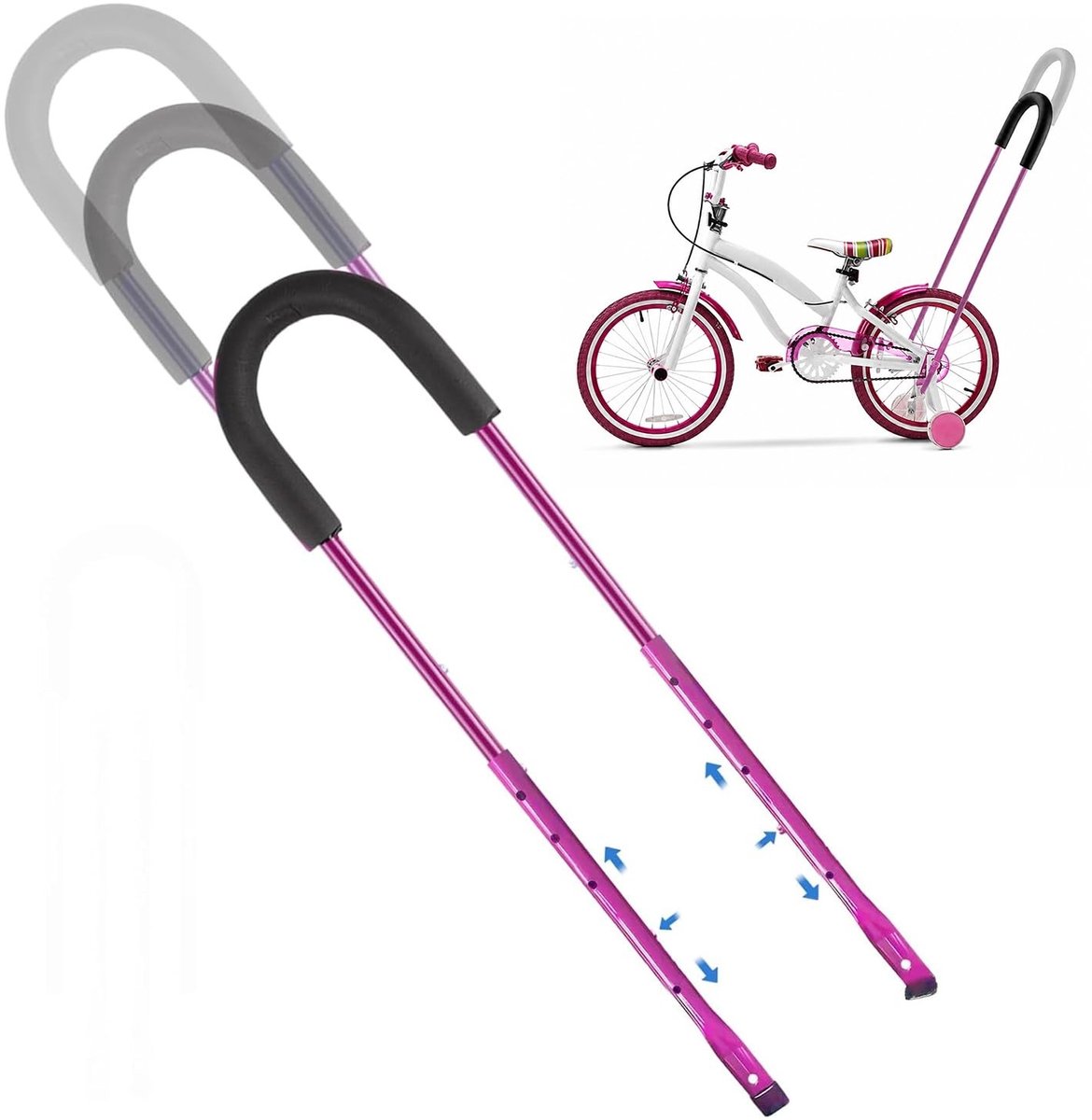 Solidchoice Kinderfiets Duwend Stuur met Verstelbare Hoogte en Duurzaam Ontwerp