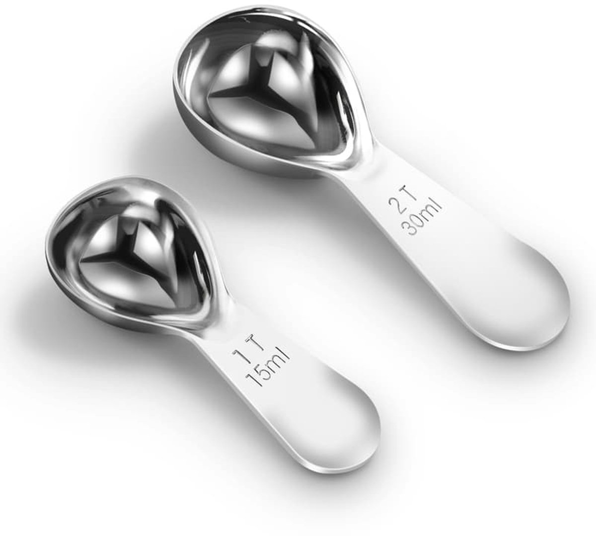 Deze set koffielepels bevat een maatlepel Geschikt voor 1 tablet en een maatlepel Geschikt voor 2 tabletten, met een ergonomisch ontwerp en gemaakt van roestvrij staal. De koffielepels kunnen worden gebruikt om koffie te malen.