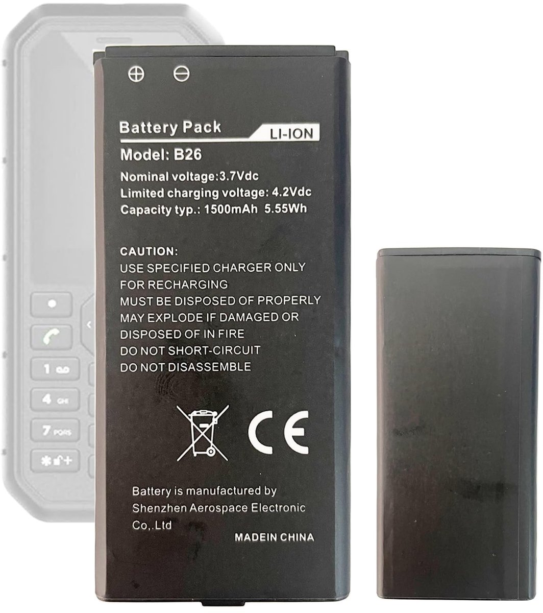 Solidchoice - Vervangende Accu voor Cat B26 Telefoon met Vervangkit