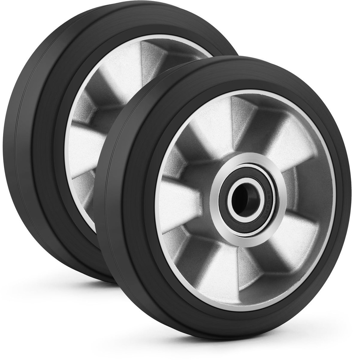 Solidchoice - 2 Stuks Heftruck Wielen Rubber 180x50 mm met Lagers