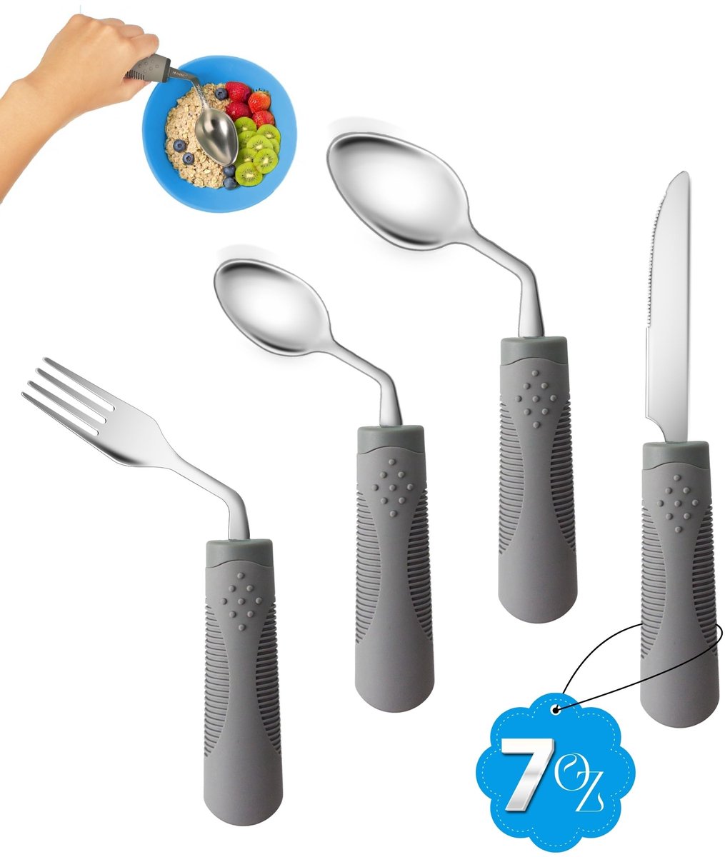 Solidchoice - 4-Delige Gewogen Bestekset voor Parkinson