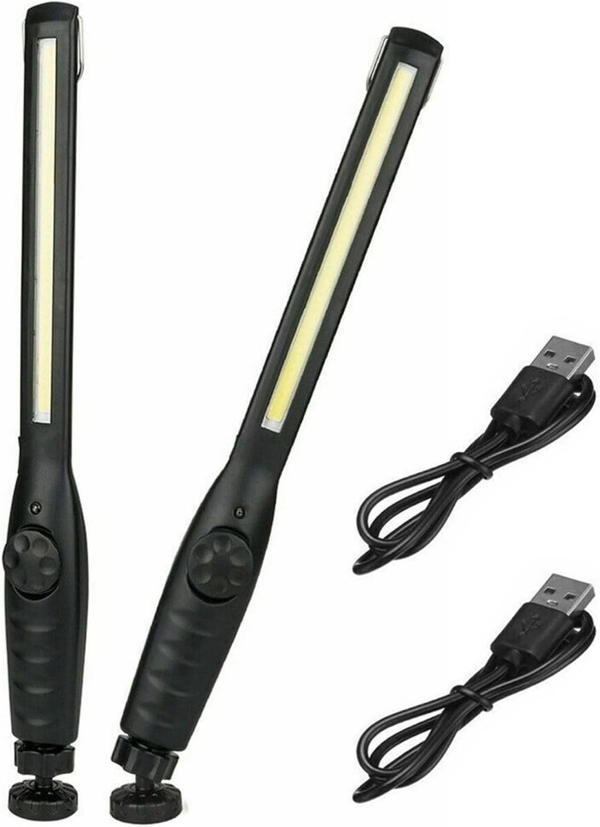 Inspectielamp LED Werklamp - Zwart - Oplaadbaar en Magnetisch - Voor Garage, Camping en Noodgevallen